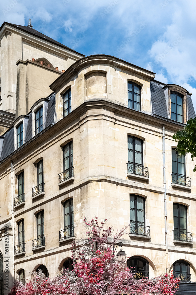Paris, buildings in the Marais, in the center, in a typical street
Paris, buildings in the Marais, in the center, in a typical street