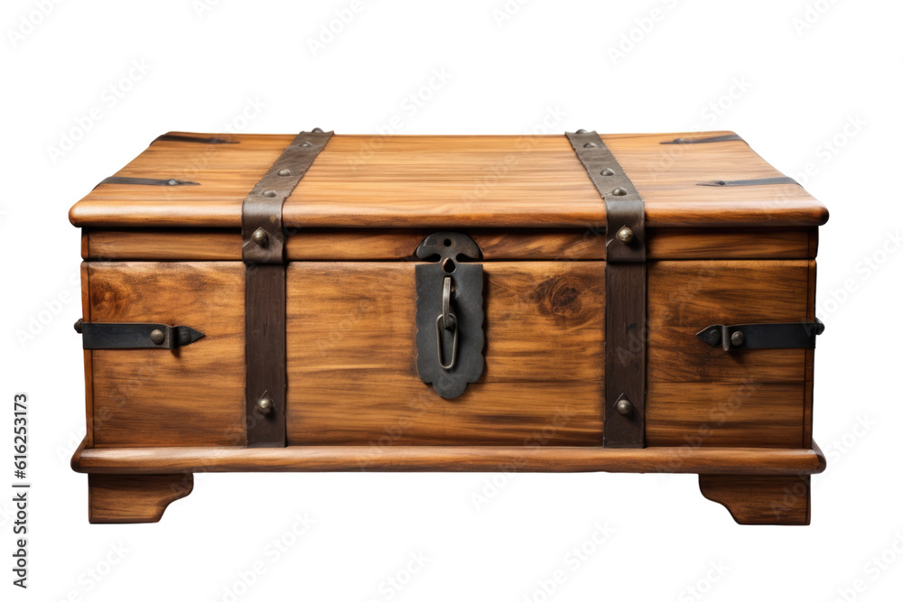 chest coffee table isolated on a transparent background, generative ai chest coffee table isolated on a transparent background, generative ai