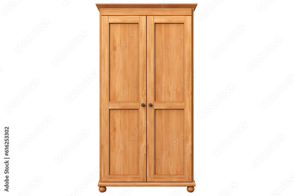 kitchen pantry cabinet isolated on a transparent background, generative ai