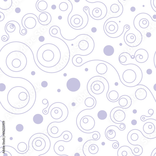 seamless openwork pattern with rounded shapes and circles