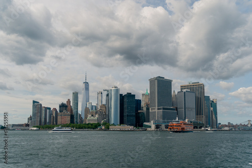 Lower Manhattan from the Hudson River on a Partly Cloudy Day © Alex