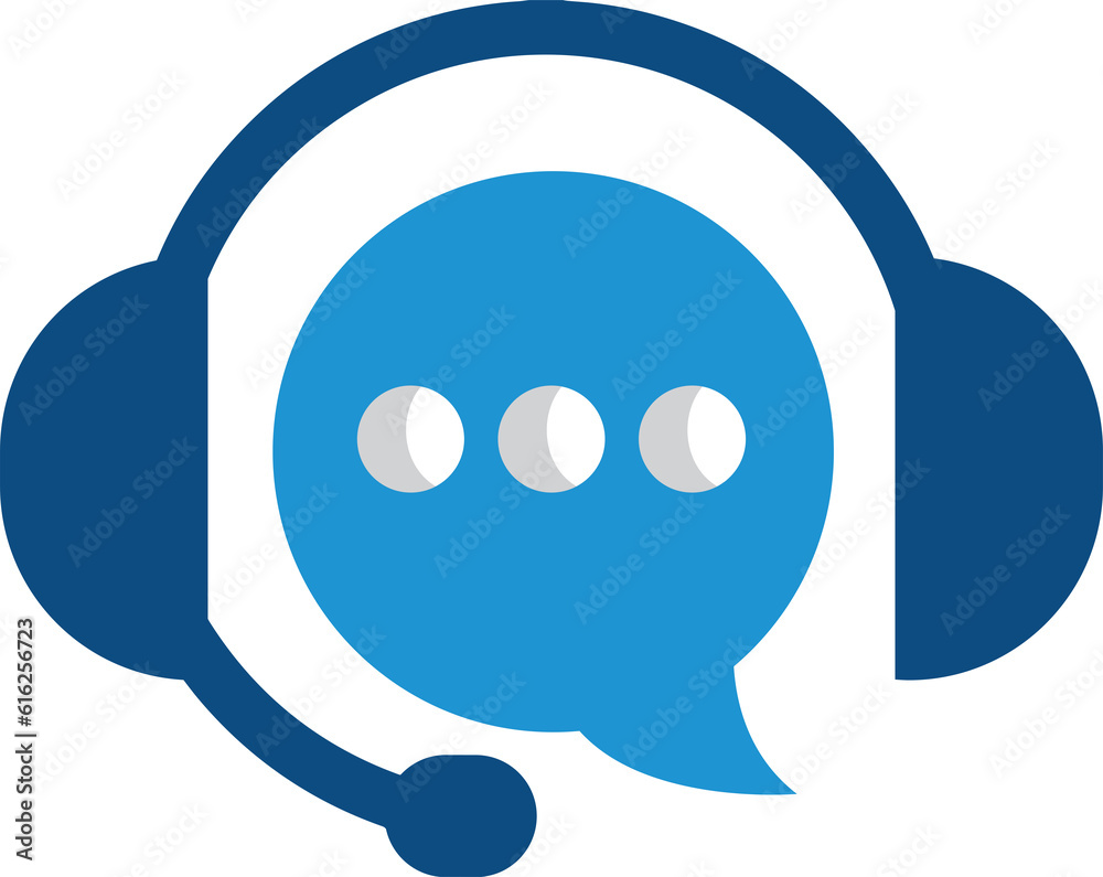 Obraz premium Icon Call center, online customer support symbol. Contact Us Customer Service. Headphones Logo can be used for company and others.