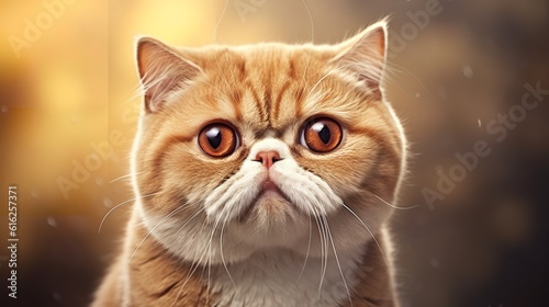 Exotic Shorthair Cat with Adorable Round Face