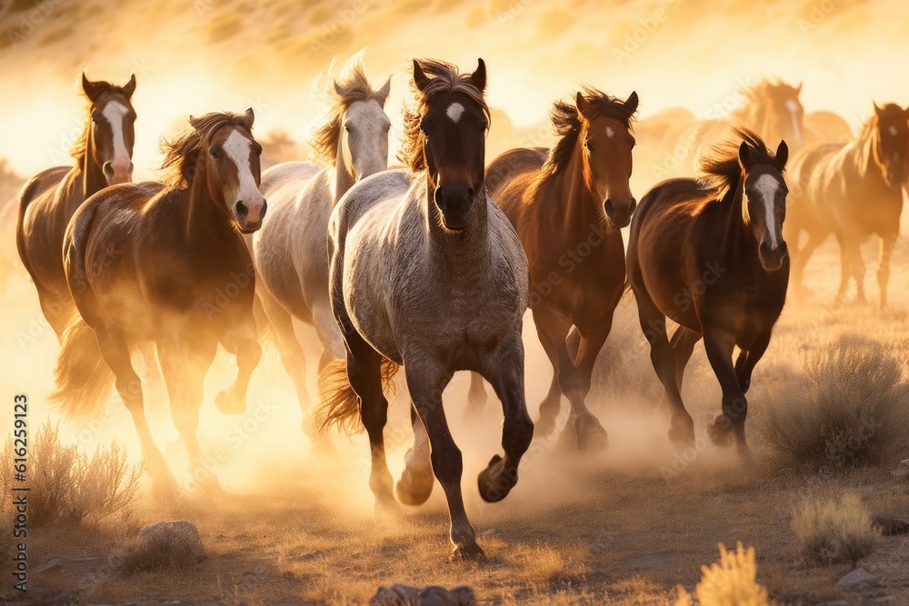 Fototapeta premium Majestic Wild Horses