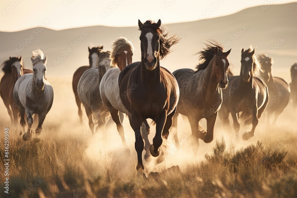 Majestic Wild Horses