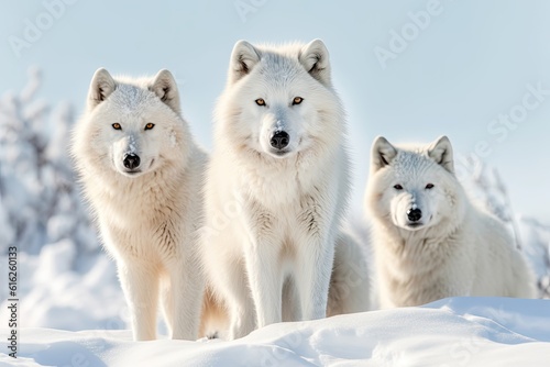 Majestic Arctic Wolves