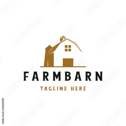 Farm barn logo design - barn wood building house farm cow cattle logo design inspiration