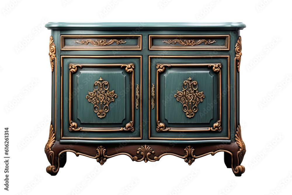 console cabinet isolated on a transparent background, generative ai