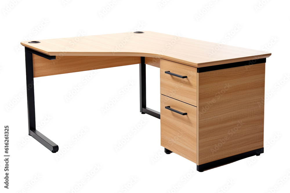 corner desk isolated on a transparent background, generative ai corner desk isolated on a transparent background, generative ai