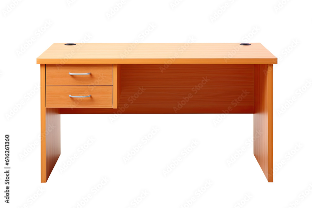 desk isolated on a transparent background, generative ai