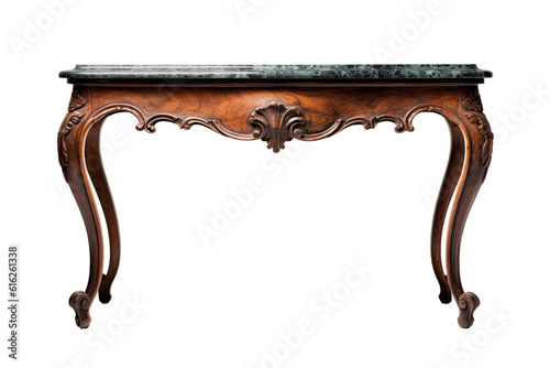 console table isolated on a transparent background, generative ai