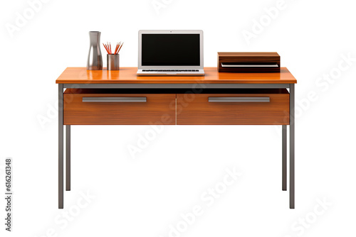 desk isolated on a transparent background, generative ai
