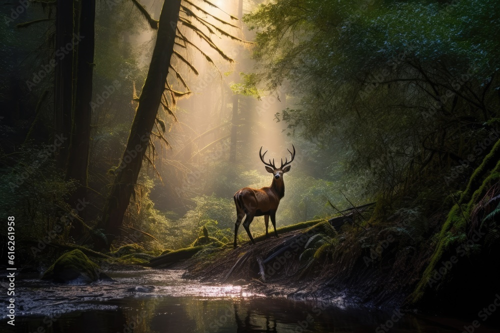 Fototapeta premium Mystical Forest Deer