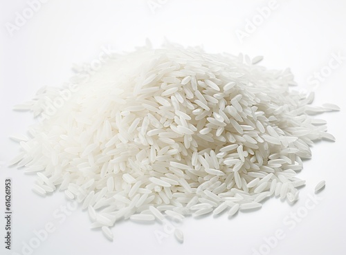 white rice, natural long rice grain created with Generative AI technology