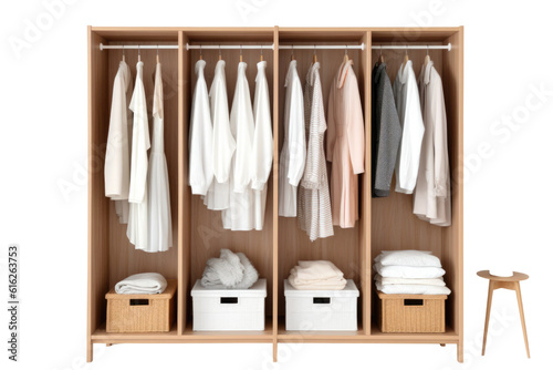 wardrobe isolated on a transparent background, generative ai © Perfect PNG