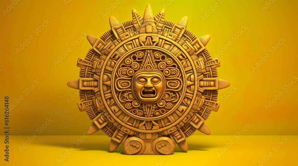 Obraz premium sun mayan aztec totem ancient