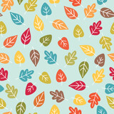 Seamless pattern with autumn leaves. Vector illustration. It can be used for wallpapers, wrapping, cards, patterns for clothes and other.