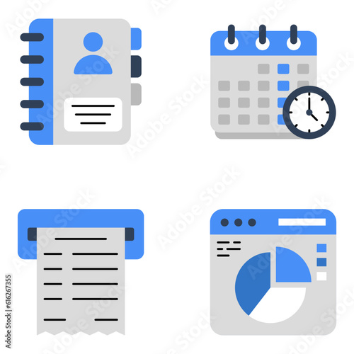 Pack of Business and Data Flat Icons