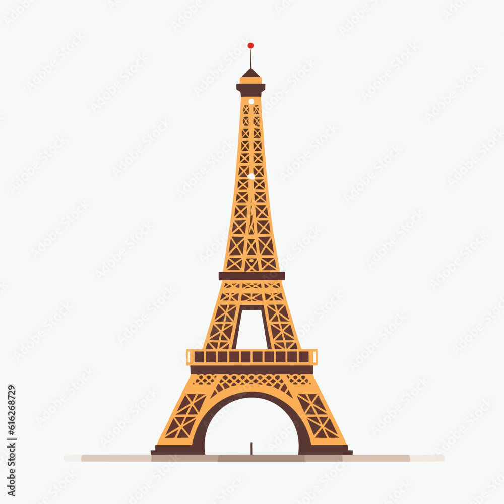 Eiffel Tower vector isolated on white