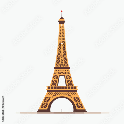 Eiffel Tower vector isolated on white