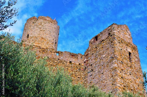 castle of monte ursino noli savona italy photo