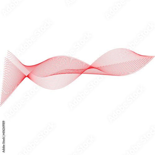 abstract background with red ribbon