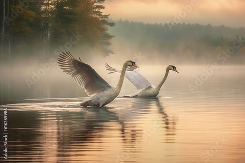 Graceful Swan Lake © mindscapephotos