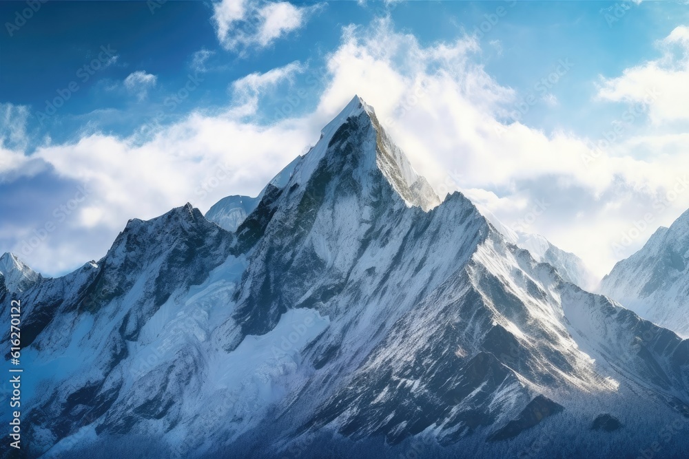 Fototapeta premium Snowy Mountain Peaks