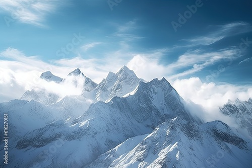 Snowy Mountain Peaks © mindscapephotos