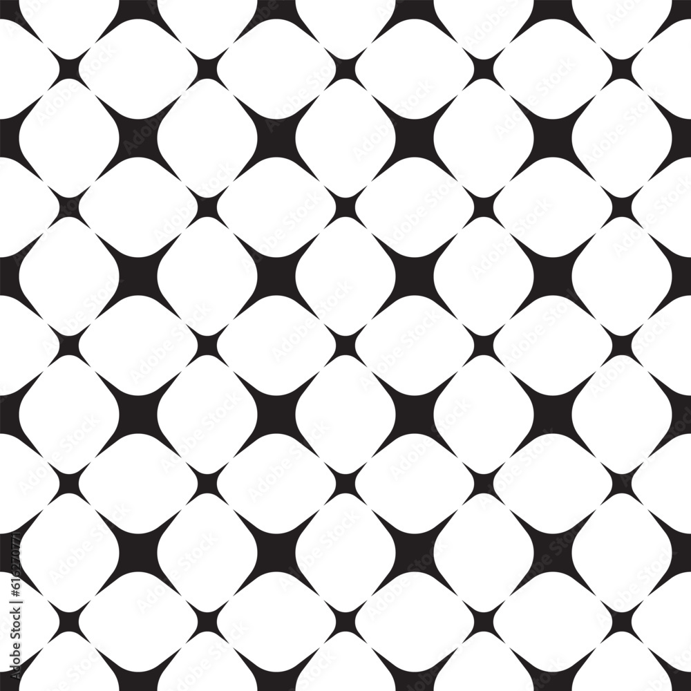 Naklejka premium Tile stars seamless ornamental vector pattern. Abstract background texture in geometric ornamental style. Seamless design.