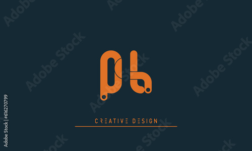 Alphabet letters Modern Creative logo QL , LQ