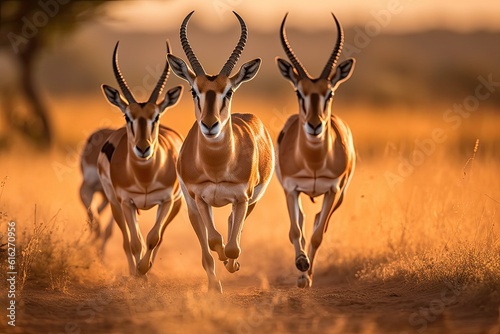 Graceful Gazelles Across The Savannah