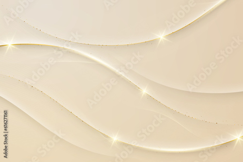 Golden luxury background with elegant golden lines