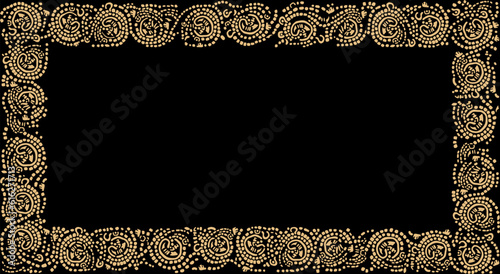 Border, frame from the design elements of the ancient Mayan peoples