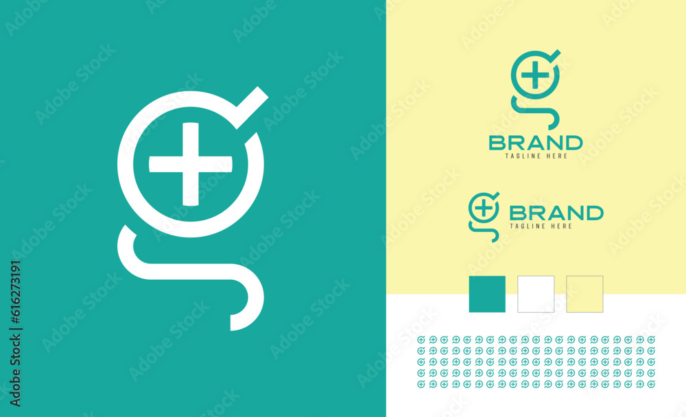 Creative Line Letter logo using alphabet G and E useful for Hospital, Medical and healthcare business brands with logo variation, color palette and pattern for branding designs Creative Line Letter logo using alphabet G and E useful for Hospital, Medical and healthcare business brands with logo variation, color palette and pattern for branding designs