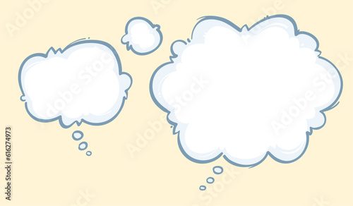 Comics thinking cloud bubbles