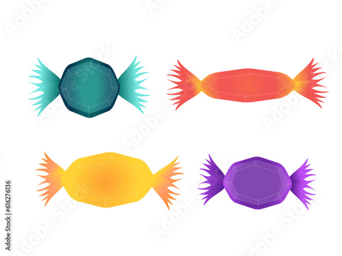 Candy Drawing Colorful Illustration Icons