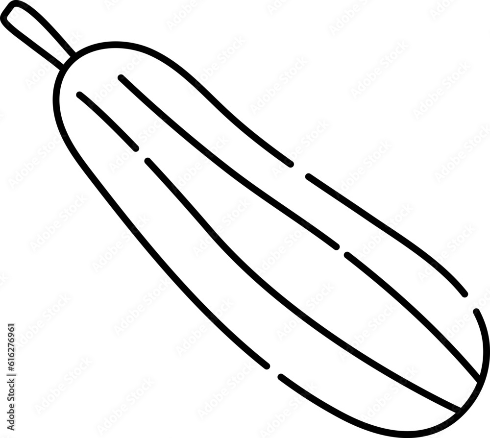Vegetable marrow black and white vector line icon Vegetable marrow black and white vector line icon