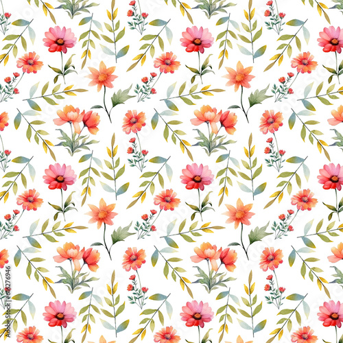 Colorful floral pattern. Design for wallpaper  wrapping paper  background  fabric. Seamless pattern with decorative flowers.