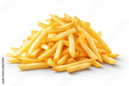 drawing a bunch of french fries isolated on white background. Generated by AI.