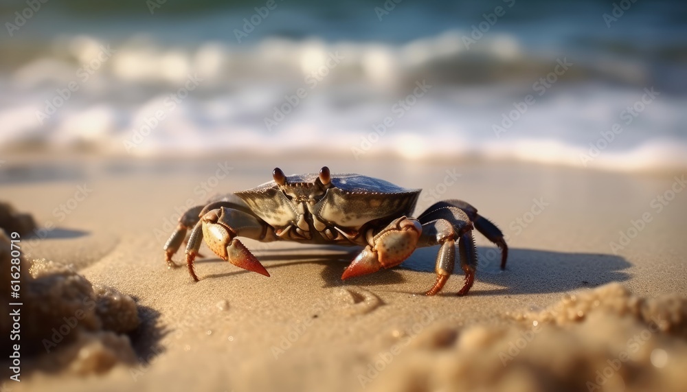 Happy Little Crab on Beach Happy Little Crab on Beach