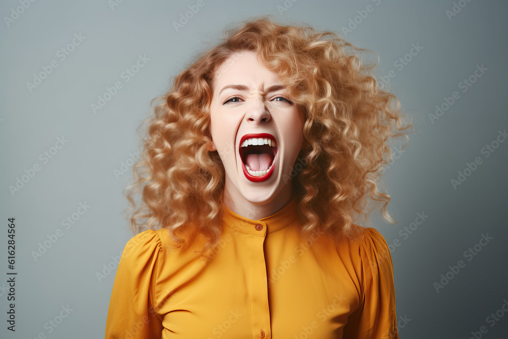 woman screams with joy ai generated woman screams with joy ai generated