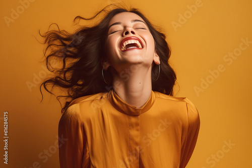 woman screams with joy ai generated