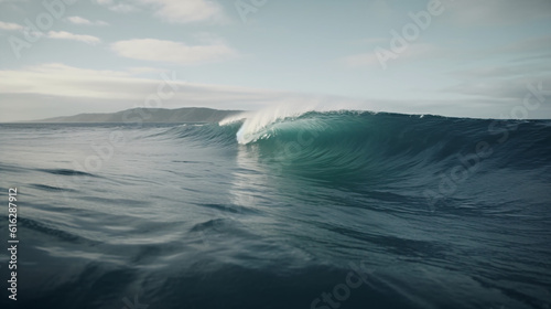 close up of ocean wave generative ai