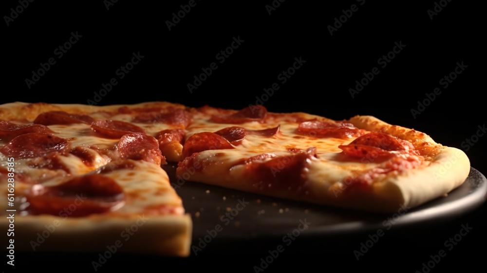 delicious pizza detail shot generative ai delicious pizza detail shot generative ai