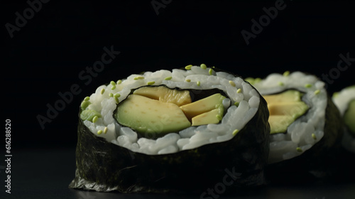 sushi detail shot generative ai
