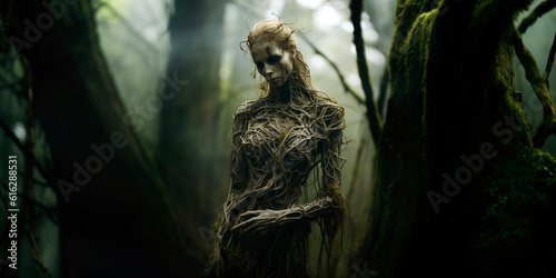 Fantasy Banshee in the dark forest, fantasy character, creature concept © AstralAngel
