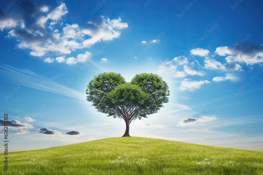 Obraz premium beautiful love tree ai generated