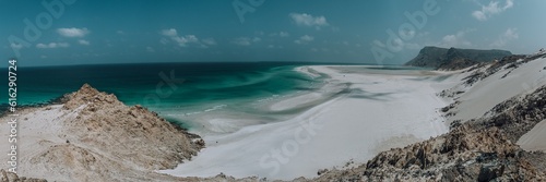 View over Detwah Lagoon in Qalansiyah on Socotra Island, Yemen photo