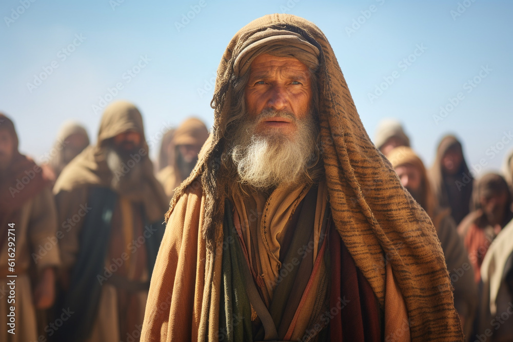 Moses leads the Jews through the desert, Moses led his people to the Promised Land through the Sinai desert. Religion Bible, History. Escape. Moses leads the Jews through the desert, Moses led his people to the Promised Land through the Sinai desert. Religion Bible, History. Escape.